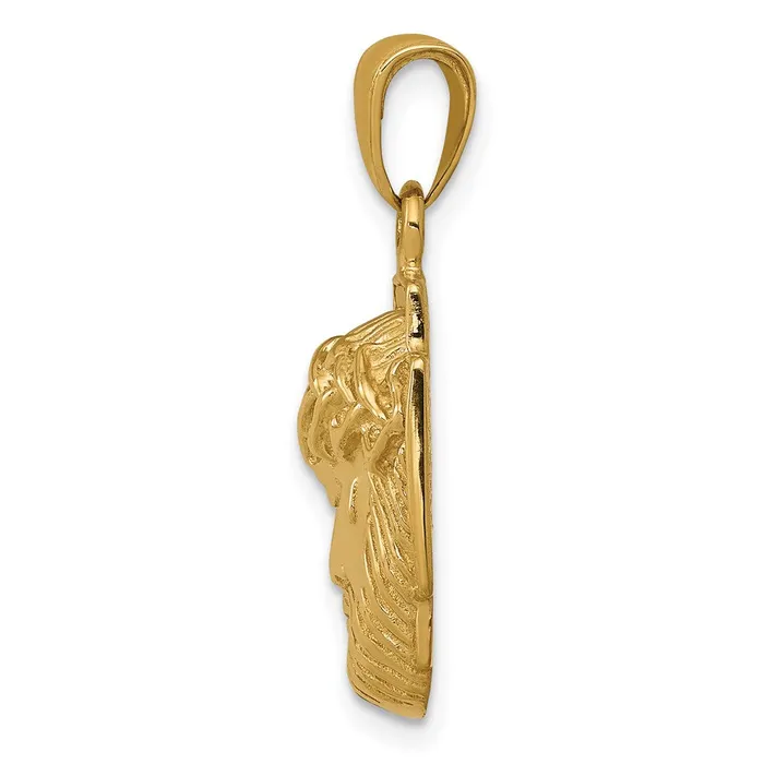 Goldia PreStyled Sets 14k Yellow Gold Gold Polished Small Jesus Head With Crown Pendant