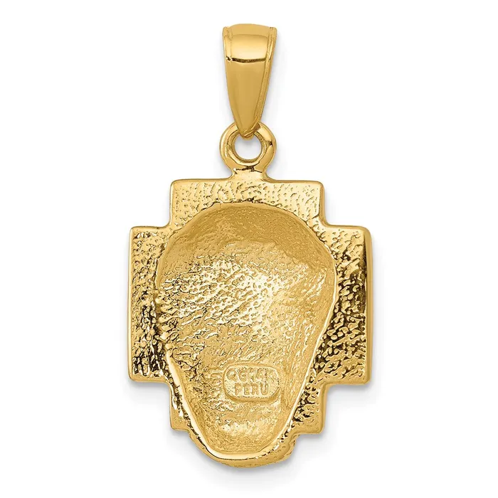 Goldia PreStyled Sets 14k Yellow Gold Gold Polished Small Jesus Head With Crown Pendant