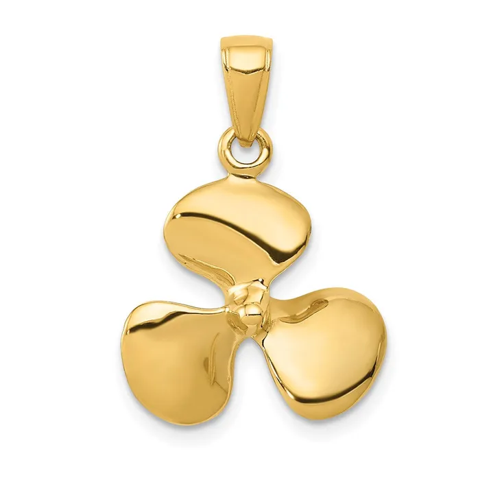 Goldia PreStyled Sets 14k Yellow Gold Polished 3D Propeller Pendant