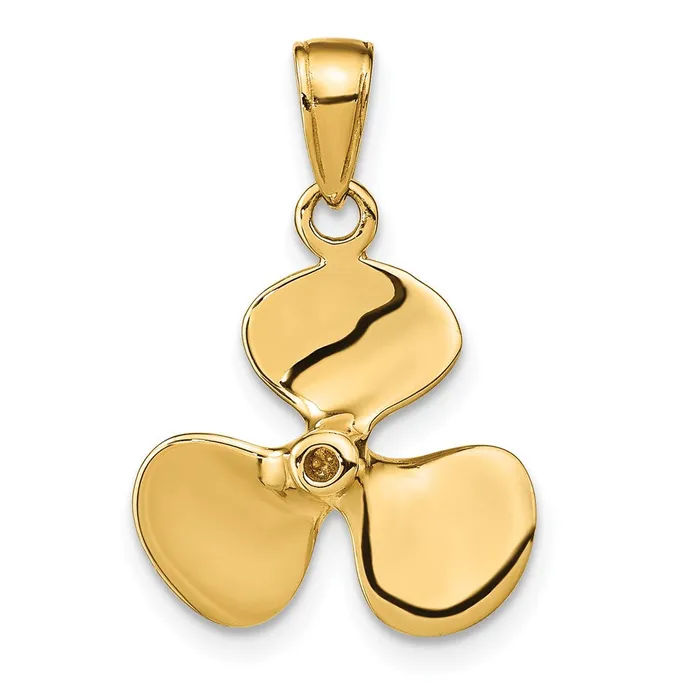 Goldia PreStyled Sets 14k Yellow Gold Polished 3D Propeller Pendant
