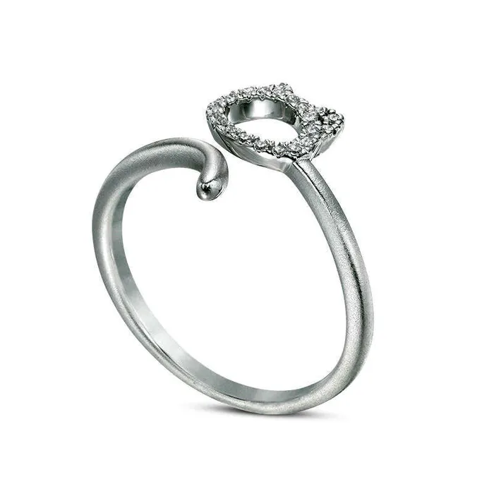 Goldia Rings 010 CT TW Natural Diamond Cat Wrap Ring in Sterling Silver Goldia Rings 010 CT TW Natural Diamond Cat Wrap Ring in Sterling Silver