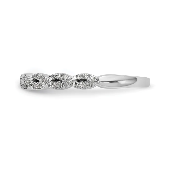 Goldia Rings 016ct CZ Solid Real 14K White Gold Wedding Band Ring