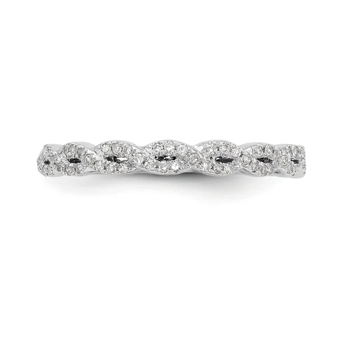 Goldia Rings 016ct CZ Solid Real 14K White Gold Wedding Band Ring