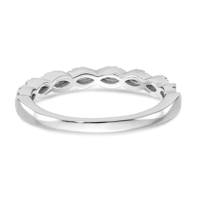 Goldia Rings 016ct CZ Solid Real 14K White Gold Wedding Band Ring