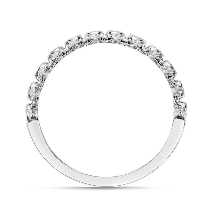 Goldia Rings 025 CT TW Natural Diamond Single Spikes Row Ring in Solid 10K White Gold Goldia Rings 025 CT TW Natural Diamond Single Spikes Row Ring in Solid 10K White Gold