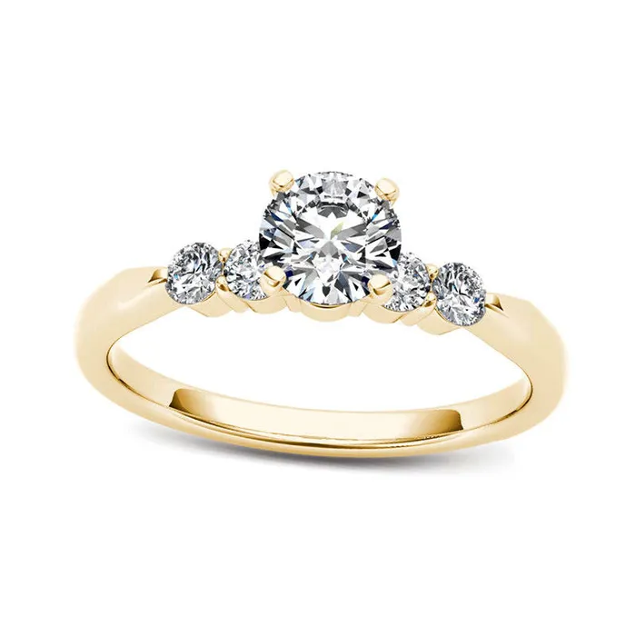 Goldia Rings 050 CT TW Natural Diamond Engagement Ring in Solid 14K Gold Goldia Rings 050 CT TW Natural Diamond Engagement Ring in Solid 14K Gold
