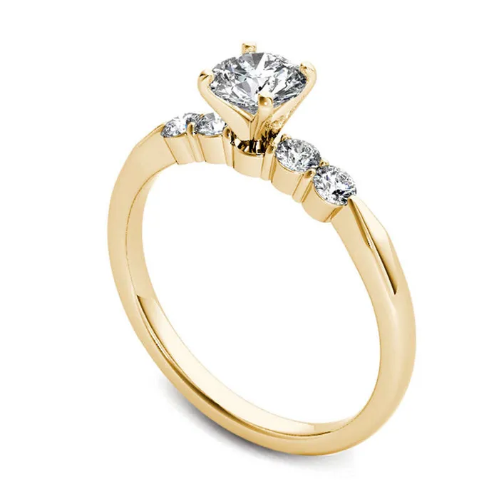 Goldia Rings 050 CT TW Natural Diamond Engagement Ring in Solid 14K Gold Goldia Rings 050 CT TW Natural Diamond Engagement Ring in Solid 14K Gold