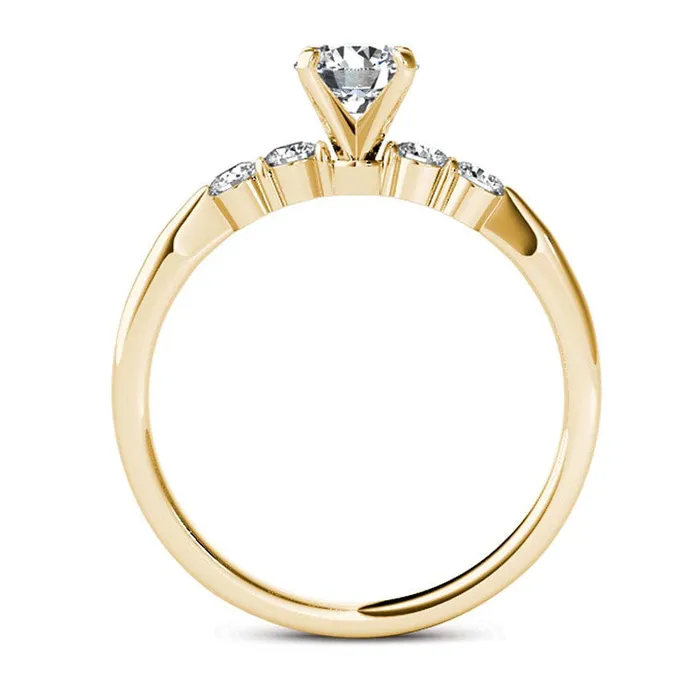 Goldia Rings 050 CT TW Natural Diamond Engagement Ring in Solid 14K Gold Goldia Rings 050 CT TW Natural Diamond Engagement Ring in Solid 14K Gold