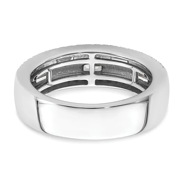 Goldia Rings 100ct CZ Solid Real 14K White Gold Complete Wedding Band Ring