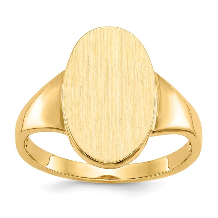 Goldia Rings 10K Yellow Gold 150x90mm Open Back Signet Ring