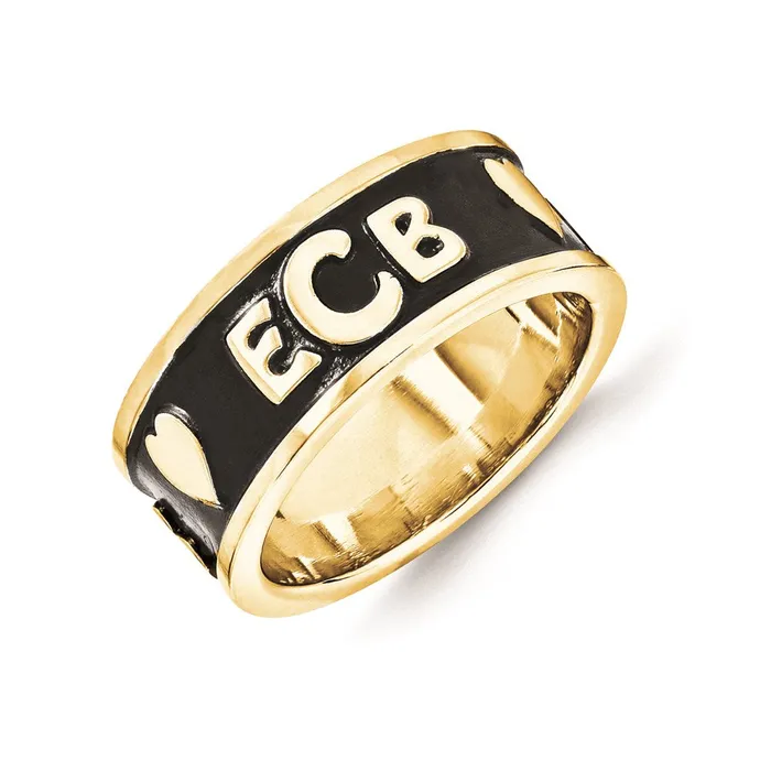 Goldia Rings 10K Yellow Gold Monogram Signet Ring
