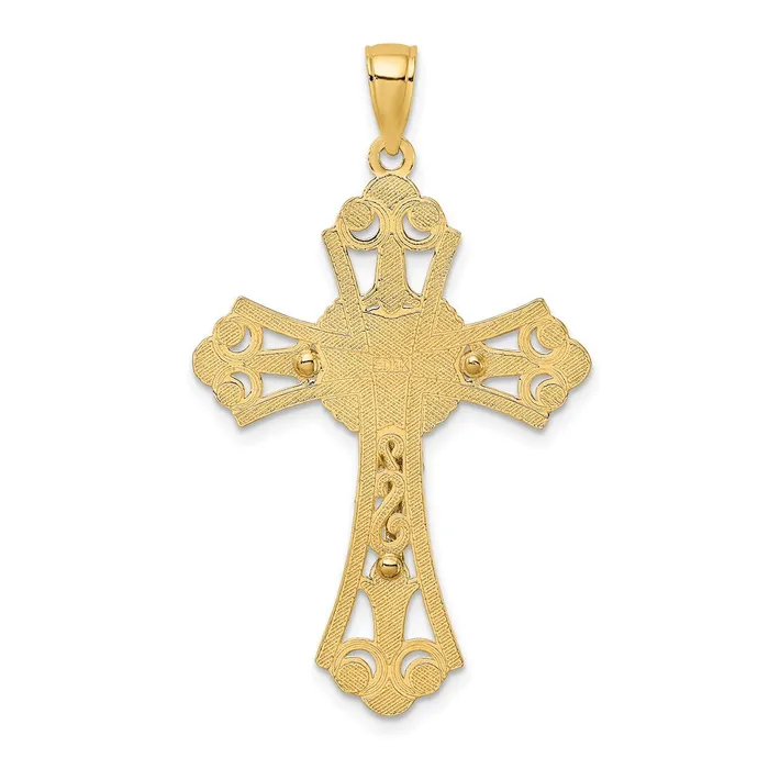 Goldia Rings 14k Twotone Gold Twotone Gold CutOut Crucifix Charm