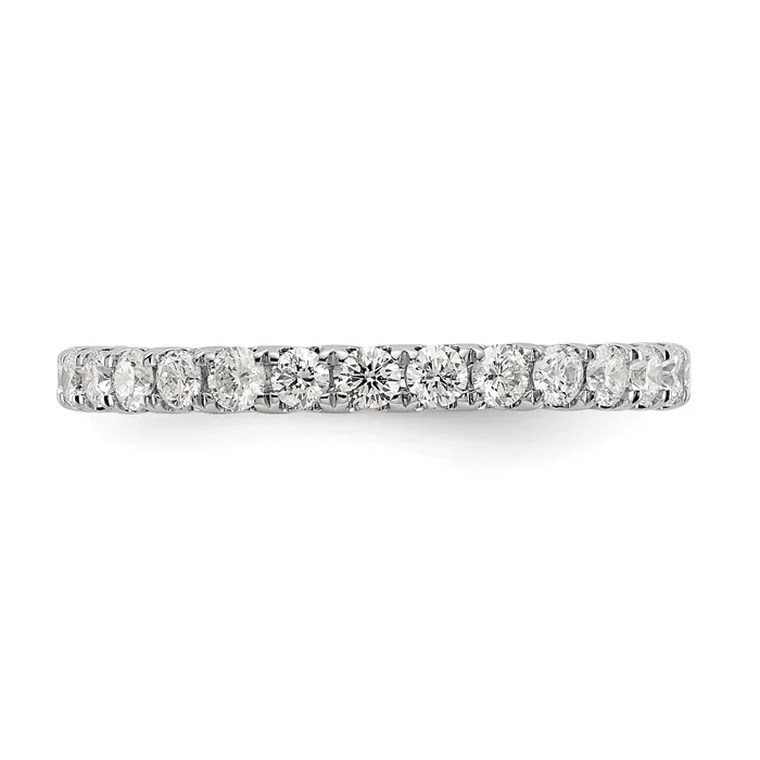 Goldia Rings 14k White Gold 1 Ct Lab Grown Diamond VSSI G Shared Prong Eternity Band Ring