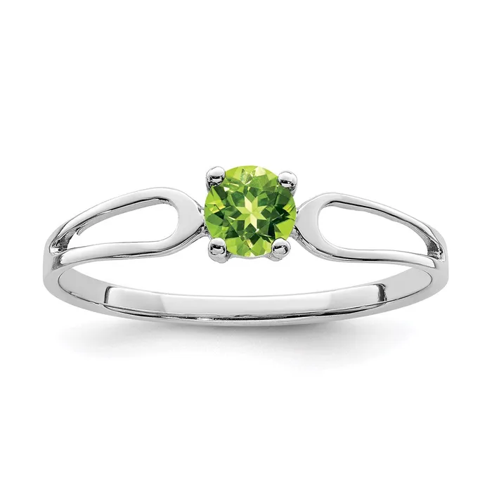 Goldia Rings 14k White Gold 4mm Peridot ring