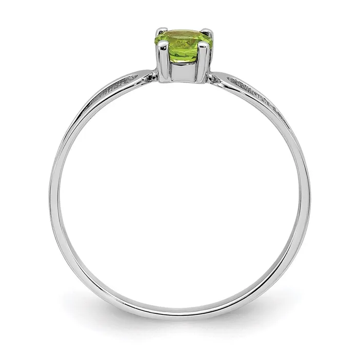 Goldia Rings 14k White Gold 4mm Peridot ring