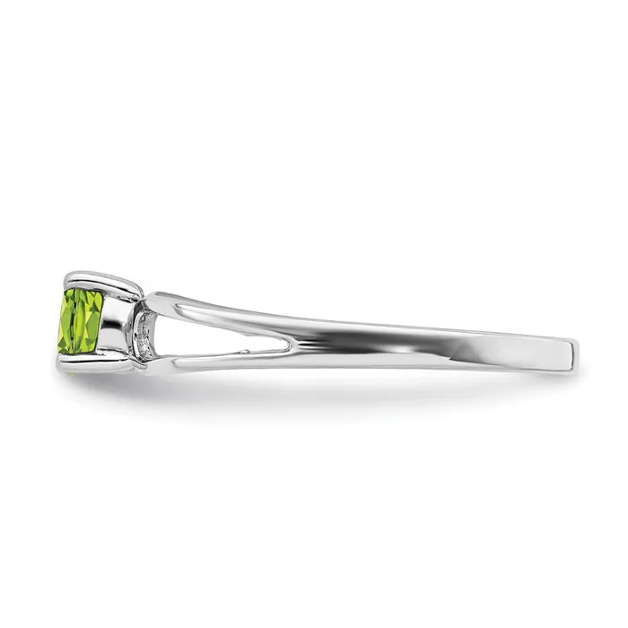 Goldia Rings 14k White Gold 4mm Peridot ring