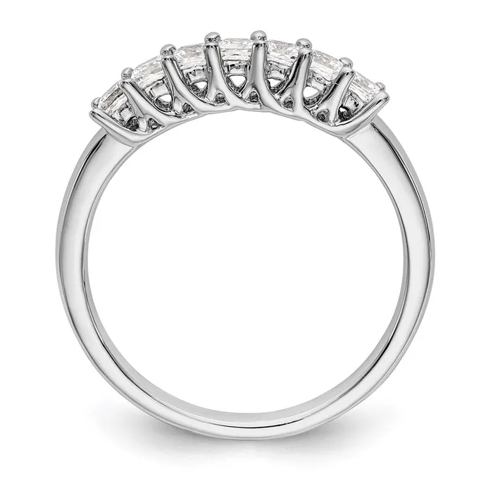 Goldia Rings 14K White Gold 7Stone Real Diamond Band