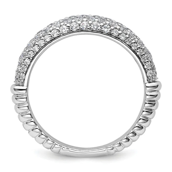 Goldia Rings 14K White Gold Lab Grown Diamond VSSI G Band Ring