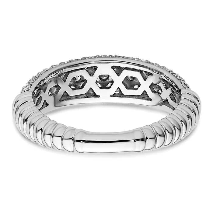 Goldia Rings 14K White Gold Lab Grown Diamond VSSI G Band Ring