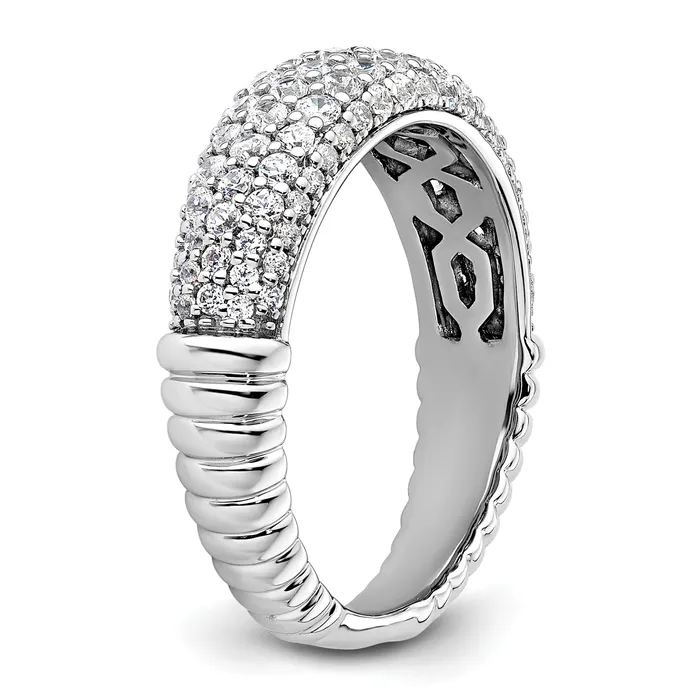 Goldia Rings 14K White Gold Lab Grown Diamond VSSI G Band Ring