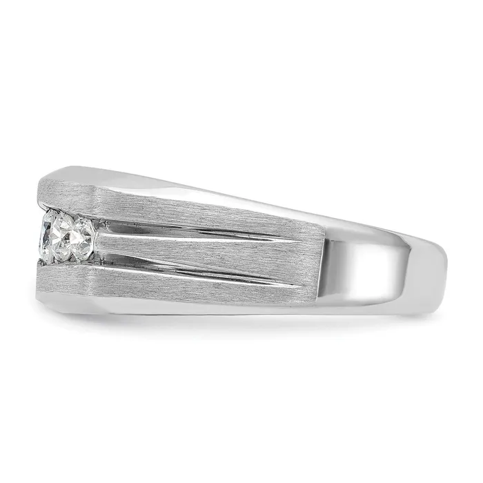 Goldia Rings 14k White Gold Mens Satin Finish Diamond Ring Mounting