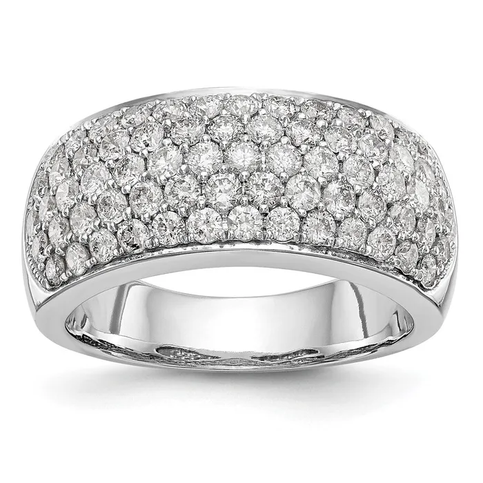 Goldia Rings 14k White Gold Real Diamond Band