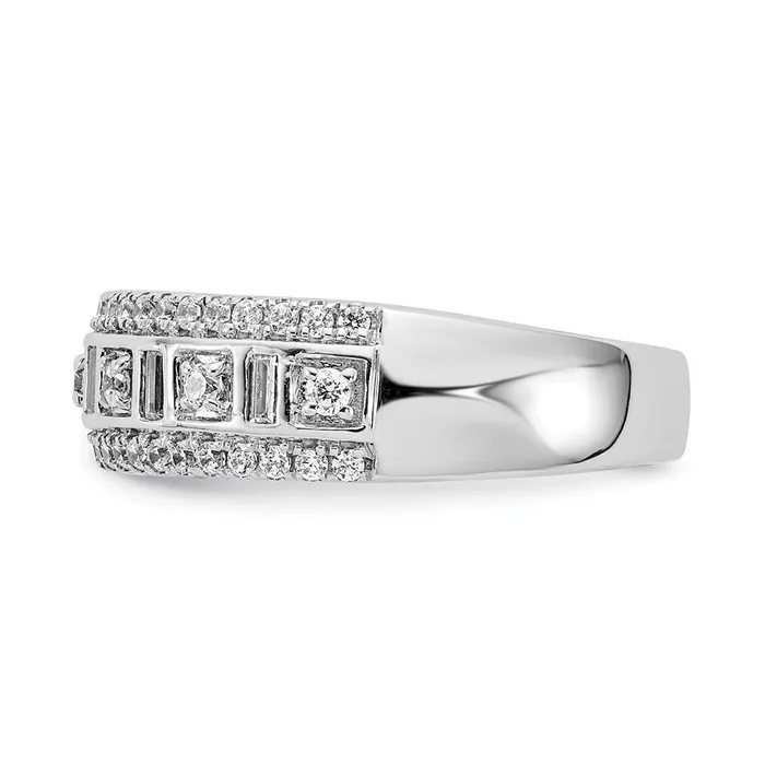 Goldia Rings 14k White Gold Real Diamond Band