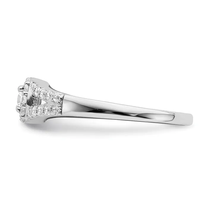 Goldia Rings 14K White Gold Real Diamond Engagement Ring