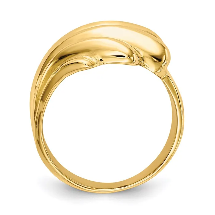 Goldia Rings 14K Yellow Gold High Polished Dome Ring