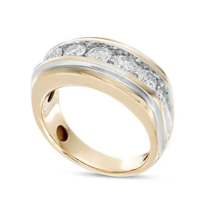 Goldia Rings Mens 20 CT TW Natural Diamond Wedding Band in Solid 10K Yellow Gold Goldia Rings Mens 20 CT TW Natural Diamond Wedding Band in Solid 10K Yellow Gold