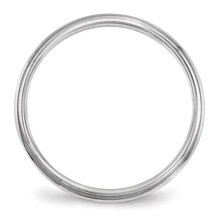 Goldia Rings Solid 10K White Gold 25mm Half Round with Edge MensWomens Wedding Band Ring Size 115 Goldia Rings Solid 10K White Gold 25mm Half Round with Edge MensWomens Wedding Band Ring Size 115