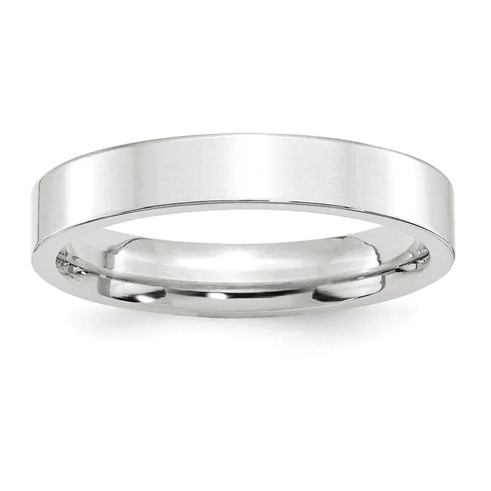 Goldia Rings Solid 10K White Gold 4mm Standard Flat Comfort Fit MensWomens Wedding Band Ring Size 135 Goldia Rings Solid 10K White Gold 4mm Standard Flat Comfort Fit MensWomens Wedding Band Ring Size 135