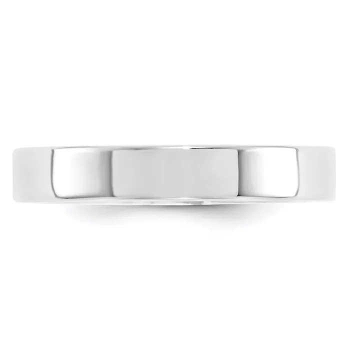 Goldia Rings Solid 10K White Gold 4mm Standard Flat Comfort Fit MensWomens Wedding Band Ring Size 135 Goldia Rings Solid 10K White Gold 4mm Standard Flat Comfort Fit MensWomens Wedding Band Ring Size 135