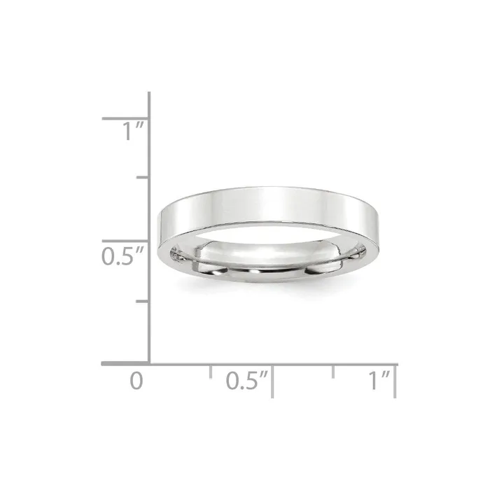 Goldia Rings Solid 10K White Gold 4mm Standard Flat Comfort Fit MensWomens Wedding Band Ring Size 135 Goldia Rings Solid 10K White Gold 4mm Standard Flat Comfort Fit MensWomens Wedding Band Ring Size 135