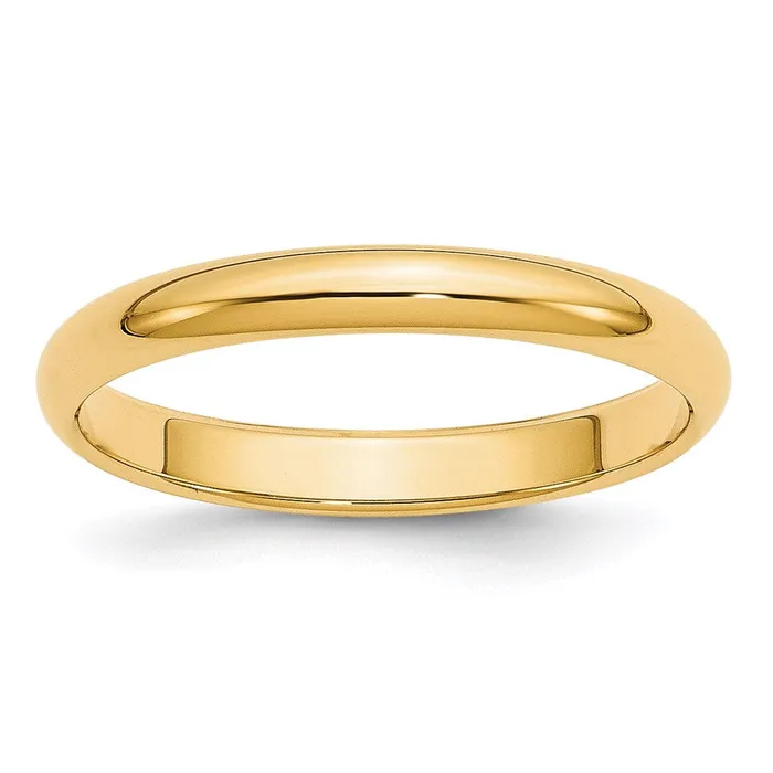 Goldia Rings Solid 10K Yellow Gold 3mm Half Round MensWomens Wedding Band Ring Size 135 Goldia Rings Solid 10K Yellow Gold 3mm Half Round MensWomens Wedding Band Ring Size 135