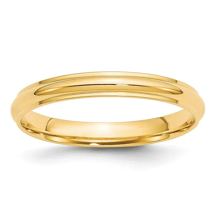 Goldia Rings Solid 10K Yellow Gold 3mm Half Round with Edge MensWomens Wedding Band Ring Size 95 Goldia Rings Solid 10K Yellow Gold 3mm Half Round with Edge MensWomens Wedding Band Ring Size 95
