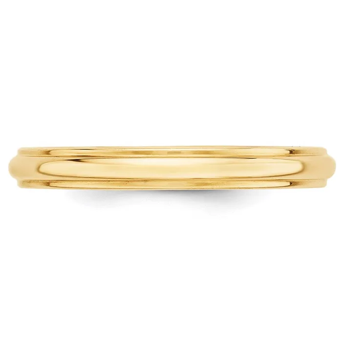 Goldia Rings Solid 10K Yellow Gold 3mm Half Round with Edge MensWomens Wedding Band Ring Size 95 Goldia Rings Solid 10K Yellow Gold 3mm Half Round with Edge MensWomens Wedding Band Ring Size 95