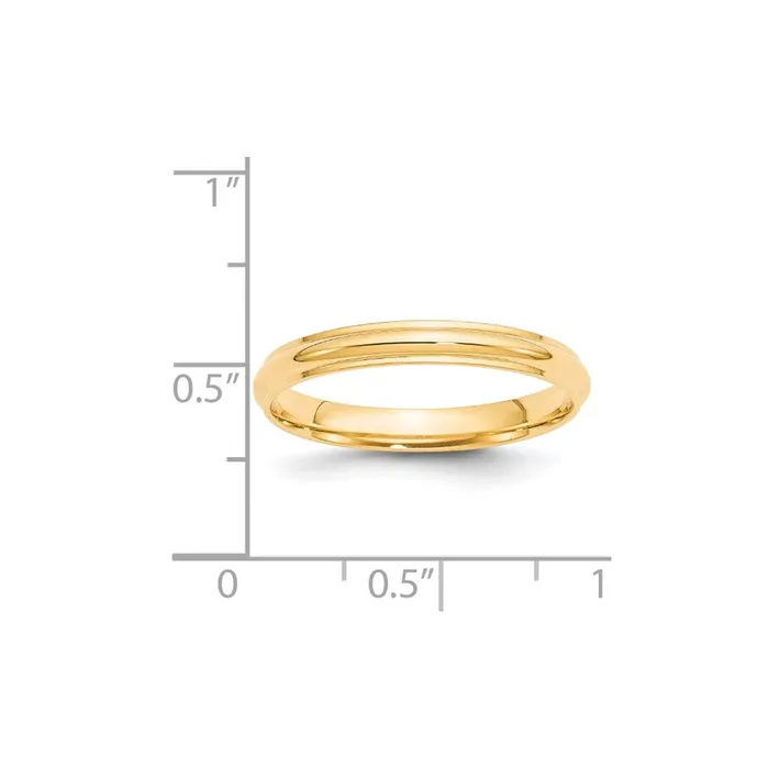 Goldia Rings Solid 10K Yellow Gold 3mm Half Round with Edge MensWomens Wedding Band Ring Size 95 Goldia Rings Solid 10K Yellow Gold 3mm Half Round with Edge MensWomens Wedding Band Ring Size 95