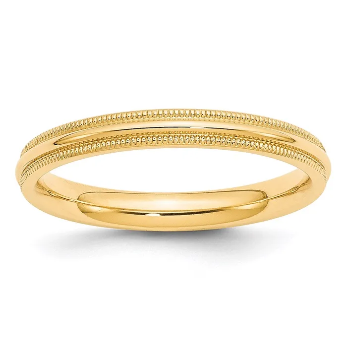Goldia Rings Solid 10K Yellow Gold 3mm Milgrain Comfort Fit MensWomens Wedding Band Ring Size 135 Goldia Rings Solid 10K Yellow Gold 3mm Milgrain Comfort Fit MensWomens Wedding Band Ring Size 135