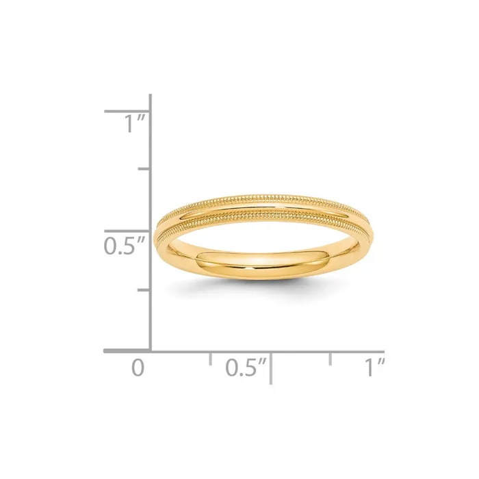 Goldia Rings Solid 10K Yellow Gold 3mm Milgrain Comfort Fit MensWomens Wedding Band Ring Size 135 Goldia Rings Solid 10K Yellow Gold 3mm Milgrain Comfort Fit MensWomens Wedding Band Ring Size 135