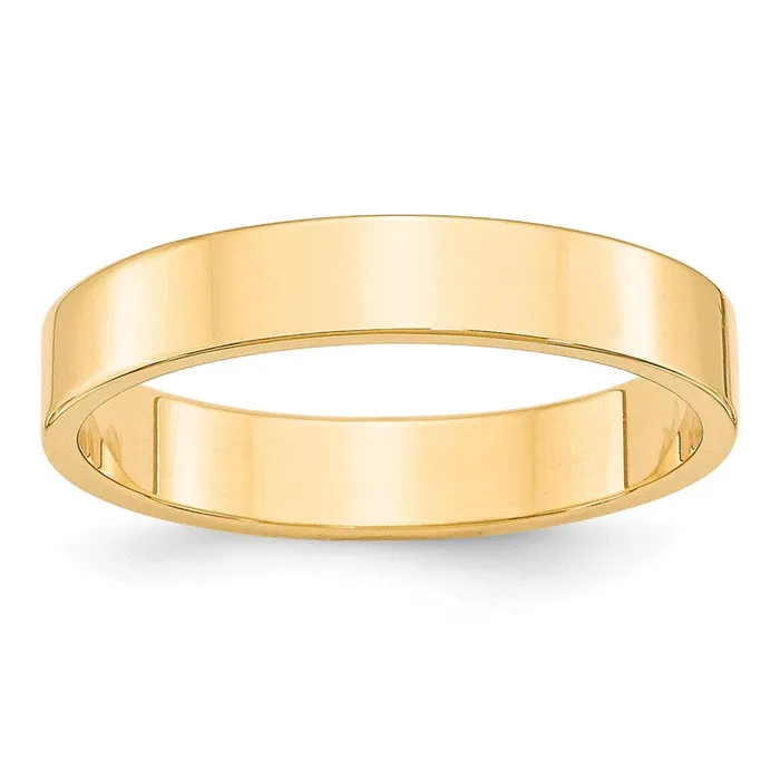 Goldia Rings Solid 10K Yellow Gold 4mm Light Weight Flat MensWomens Wedding Band Ring Size 8 Goldia Rings Solid 10K Yellow Gold 4mm Light Weight Flat MensWomens Wedding Band Ring Size 8