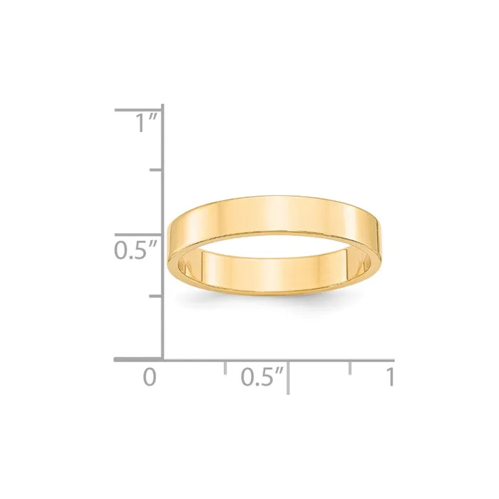 Goldia Rings Solid 10K Yellow Gold 4mm Light Weight Flat MensWomens Wedding Band Ring Size 8 Goldia Rings Solid 10K Yellow Gold 4mm Light Weight Flat MensWomens Wedding Band Ring Size 8