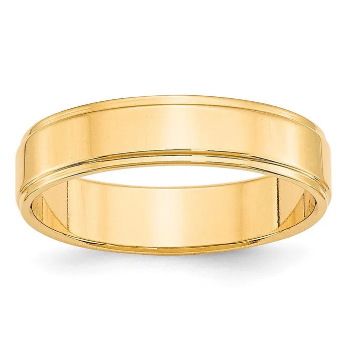 Goldia Rings Solid 10K Yellow Gold 5mm Flat with Step Edge MensWomens Wedding Band Ring Size 75 Goldia Rings Solid 10K Yellow Gold 5mm Flat with Step Edge MensWomens Wedding Band Ring Size 75