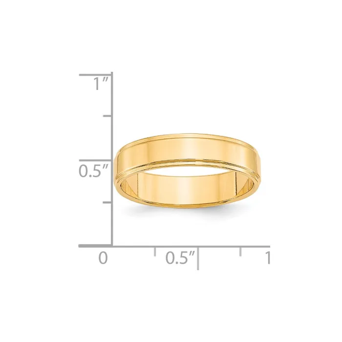 Goldia Rings Solid 10K Yellow Gold 5mm Flat with Step Edge MensWomens Wedding Band Ring Size 75 Goldia Rings Solid 10K Yellow Gold 5mm Flat with Step Edge MensWomens Wedding Band Ring Size 75