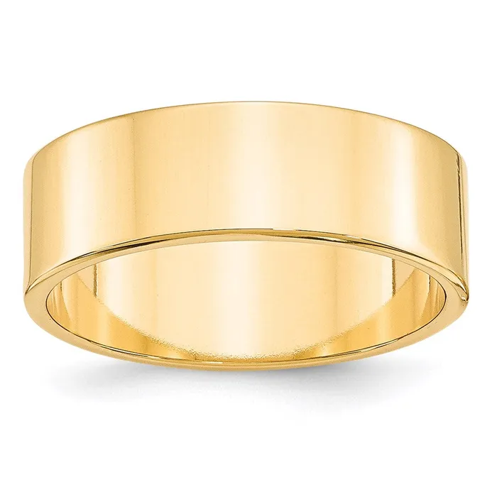 Goldia Rings Solid 10K Yellow Gold 7mm Light Weight Flat MensWomens Wedding Band Ring Size 7 Goldia Rings Solid 10K Yellow Gold 7mm Light Weight Flat MensWomens Wedding Band Ring Size 7