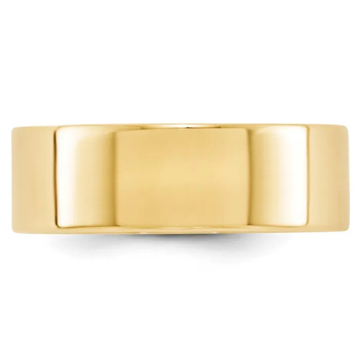 Goldia Rings Solid 10K Yellow Gold 7mm Light Weight Flat MensWomens Wedding Band Ring Size 7 Goldia Rings Solid 10K Yellow Gold 7mm Light Weight Flat MensWomens Wedding Band Ring Size 7