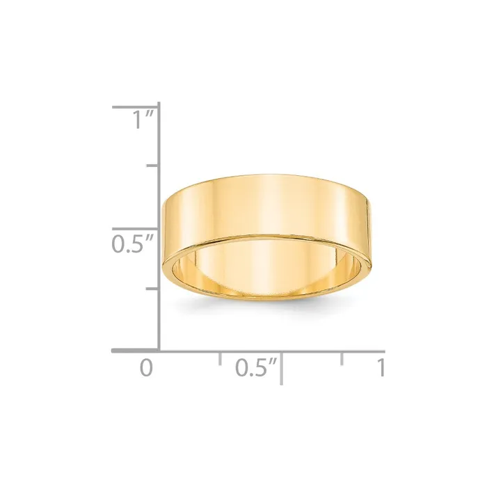 Goldia Rings Solid 10K Yellow Gold 7mm Light Weight Flat MensWomens Wedding Band Ring Size 7 Goldia Rings Solid 10K Yellow Gold 7mm Light Weight Flat MensWomens Wedding Band Ring Size 7