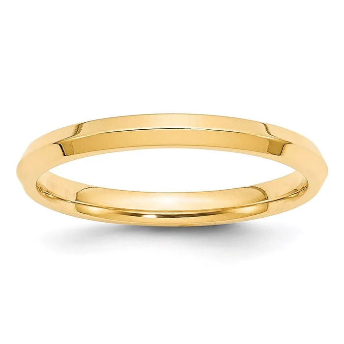 Goldia Rings Solid 14K Yellow Gold 25mm Knife Edge Comfort Fit MensWomens Wedding Band Ring Size 65 Goldia Rings Solid 14K Yellow Gold 25mm Knife Edge Comfort Fit MensWomens Wedding Band Ring Size 65