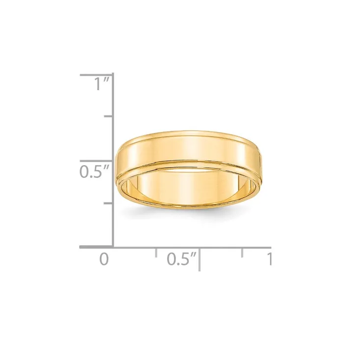 Goldia Rings Solid 14K Yellow Gold 6mm Flat with Step Edge MensWomens Wedding Band Ring Size 45 Goldia Rings Solid 14K Yellow Gold 6mm Flat with Step Edge MensWomens Wedding Band Ring Size 45