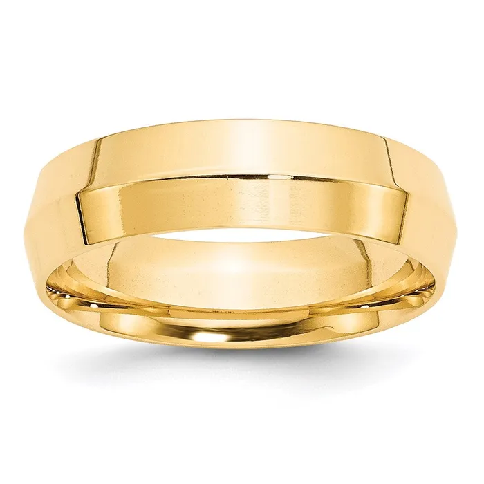 Goldia Rings Solid 14K Yellow Gold 6mm Knife Edge Comfort Fit MensWomens Wedding Band Ring Size 9 Goldia Rings Solid 14K Yellow Gold 6mm Knife Edge Comfort Fit MensWomens Wedding Band Ring Size 9